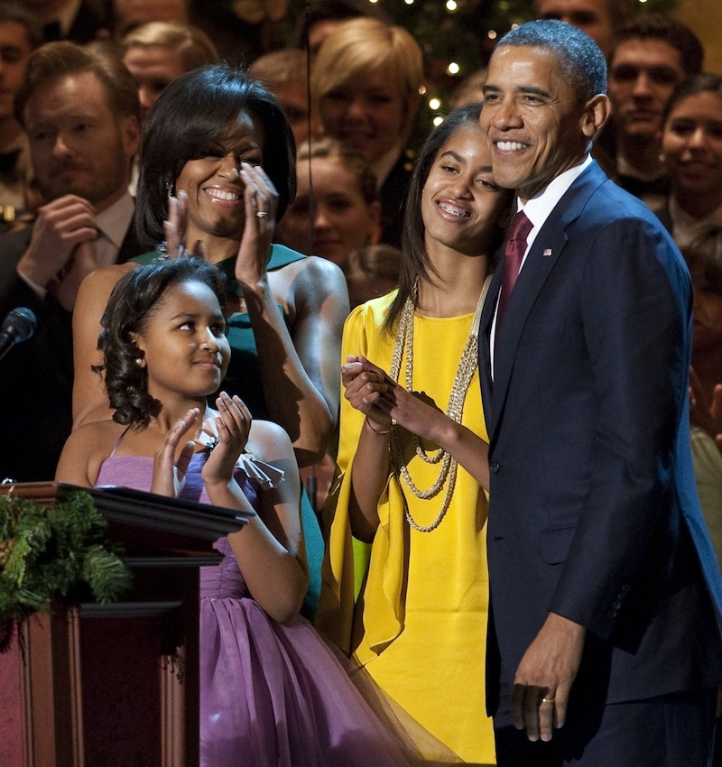 Barack Obama und seine Familie bei „Christmas in Washington“ 2011. (Bild: APA / AFP PHOTO / Saul LOEB SAUL LOEB / AFP)