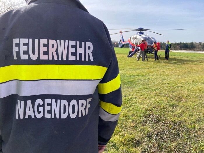 The injured man was flown by helicopter to Graz Regional Hospital.