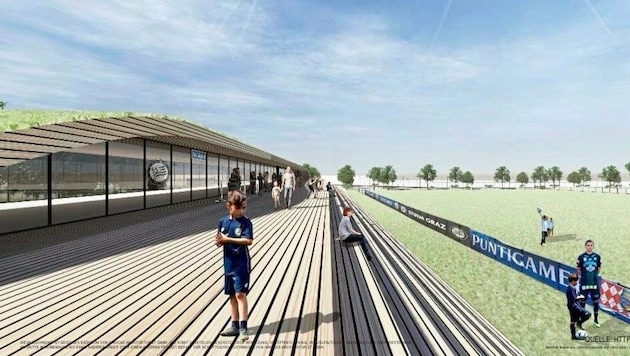 This is what Sturm's new training center in Graz-Puntigam could look like. (Bild: SKSturm)