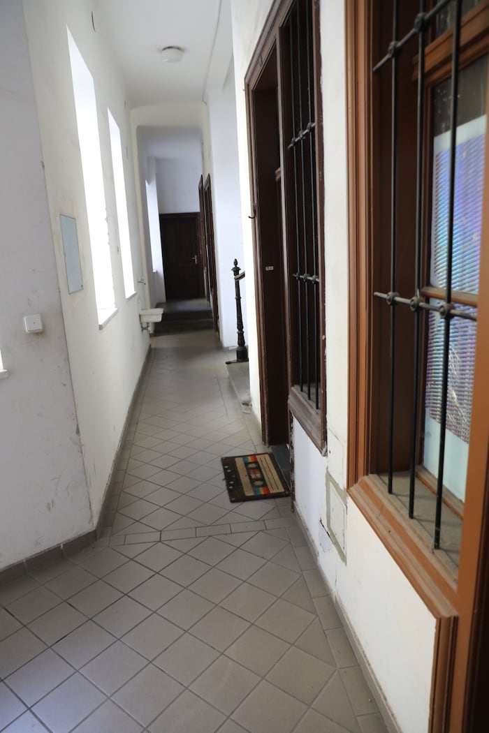 The perpetrators are said to have attacked the defenceless girl in this stairwell.