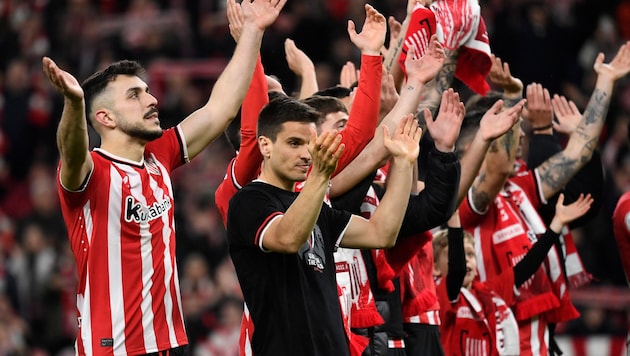 Great jubilation at Athletic Bilbao (Bild: APA/AFP/ANDER GILLENEA)