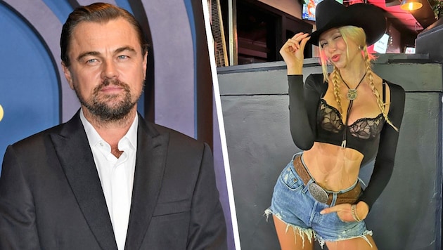 Le mannequin de "Playboy" Hieke Konings se moque des préférences sexuelles bizarres de Leonardo DiCaprio. (Bild: APA/AFP/VALERIE MACON, instagram.com/hieke_konings Krone KREATIV,)