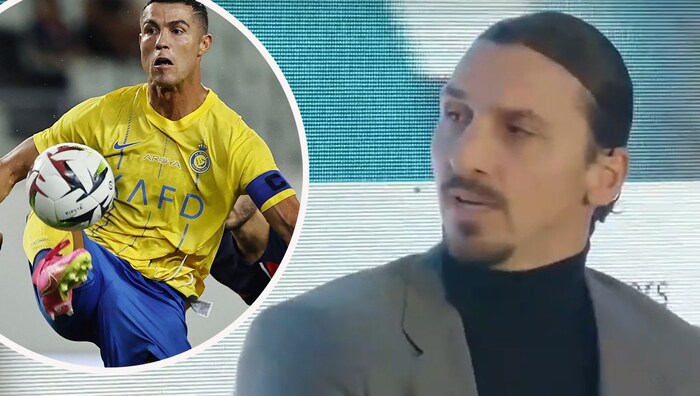 Zlatan Ibrahimovic (right) and Cristiano Ronaldo