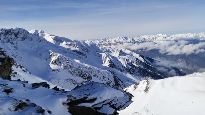 Blick zu den imposanten Gipfeln im Norden.