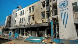 Das beschädigte Hauptquartier der UNRWA in Gaza-Stadt (Bild: APA/AFP)