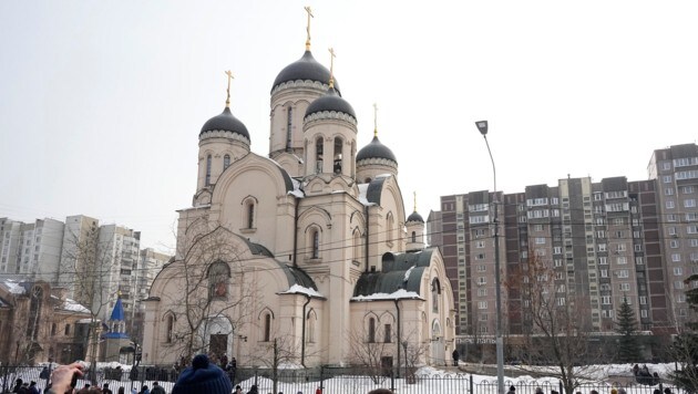 In dieser Kirche wurde Abschied genommen. (Bild: AP)