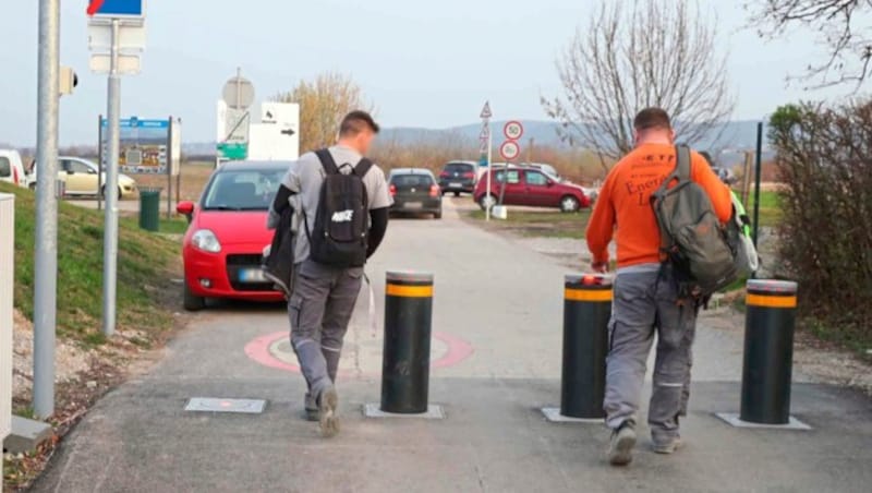 The bollard system has been in operation for a few weeks now. (Bild: Krone KREATIV/Reinhard Judt)