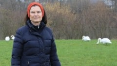 Doris Adami ist überzeugt, dass Wilderei für die Dezimierung der Schwäne verantwortlich ist (Bild: Mader Klaus Fotografie)