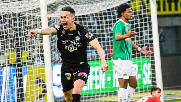 Sogar als Torschütze war Sturms Allrounder Dimitri Lavalee schon im Einsatz. (Bild: Sepp Pail)