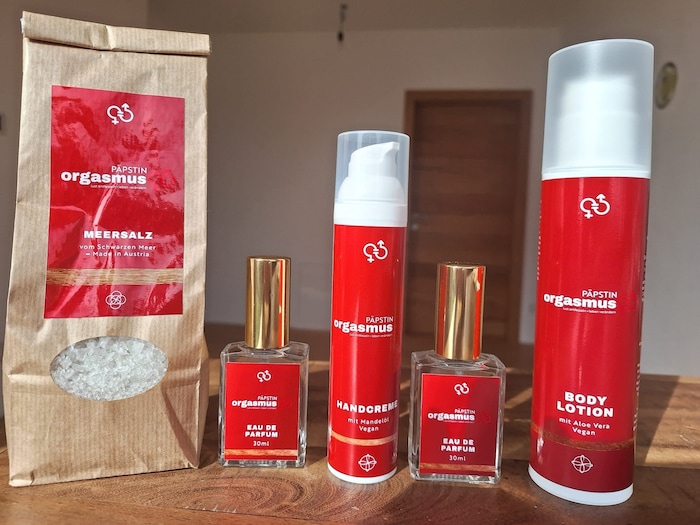 Die speziellen Produkte der Orgasmuspäpstin.