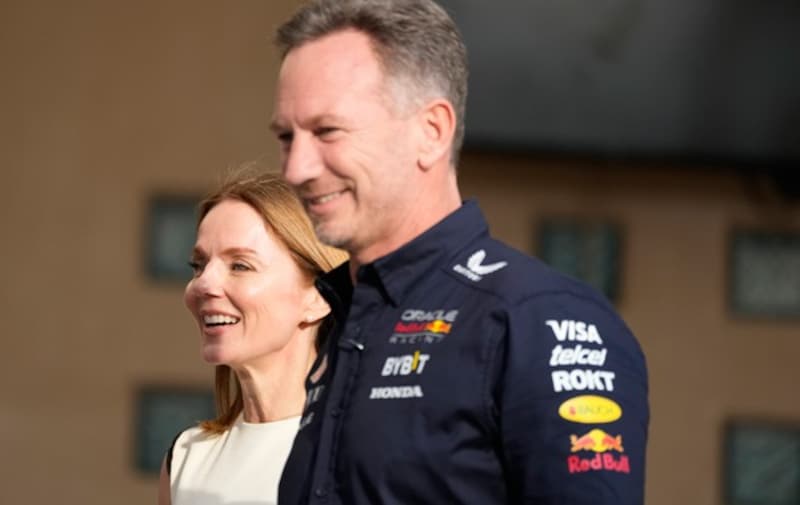 Christian Horner und Geri Halliwell in Bahrain. (Bild: AP)