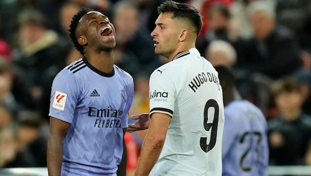 Real Madrid's Vinicius Junior can't believe it! (Bild: Associated Press)