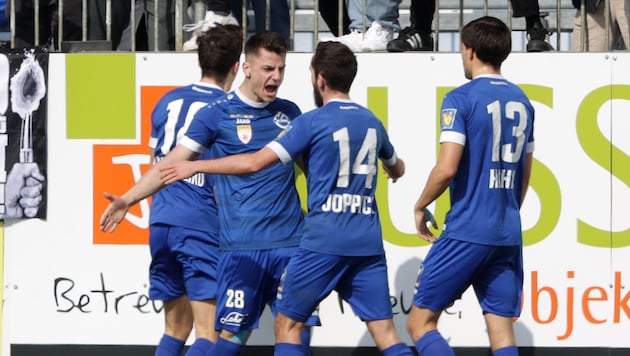Jubel beim SV Horn (Bild: GEPA pictures)