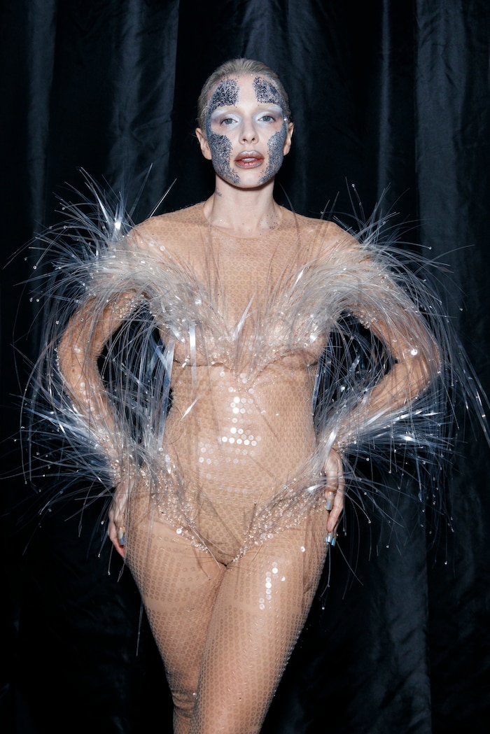Julia Fox was the center of attention at the show.