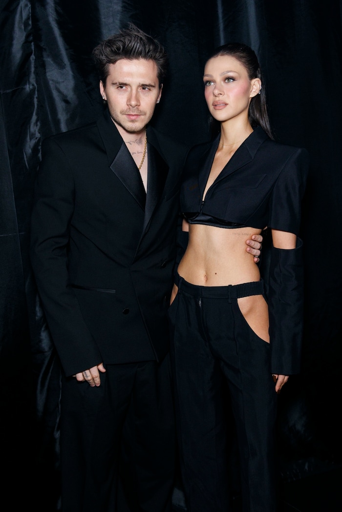 Brooklyn Beckham and Nicola Peltz opted for a black partner look.