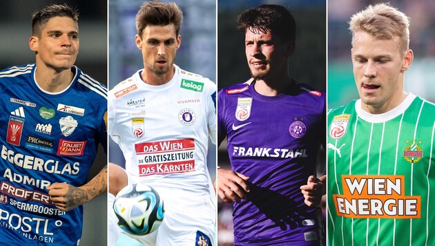 Hartberg, Austria Klagenfurt, Austria Vienna and Rapid have a chance of reaching the Champions Group. (Bild: GEPA pictures)