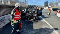 Das Fahrzeug brannte aus. (Bild: Markus Tschepp)