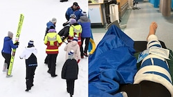 Mario Seidl stürzte beim Springen in Lahti. (Bild: ASSOCIATED PRESS, Instagram/marioseidl)