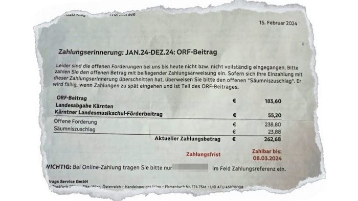 Das war das erste Schreiben, das der Leser in der Post fand.