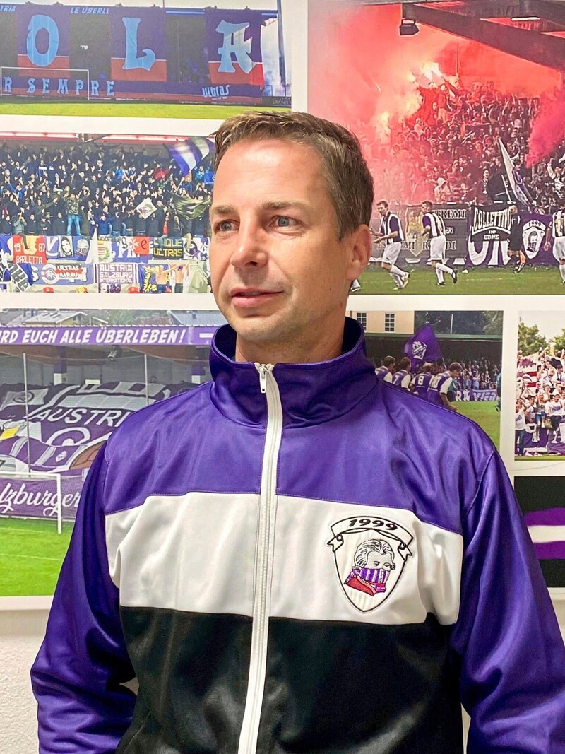 Austria Salzburg (im Bild Obmann David Rettenbacher) träumt von der Rückkehr in den Profifußball. (Bild: SV Austria Salzburg)