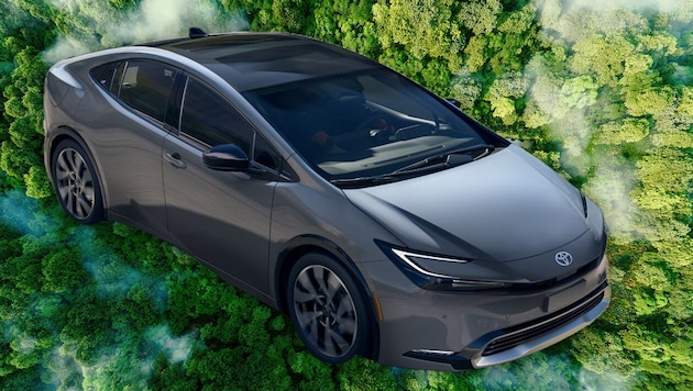 Das „grünste“ Auto des Jahres 2024. (Bild: Toyota, stock.adobe.com, Krone KREATIV)