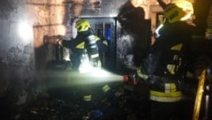 52 Feuerwehrmitglieder forderte der Einsatz Montagabend in Pitten. (Bild: EINSATZDOKU)