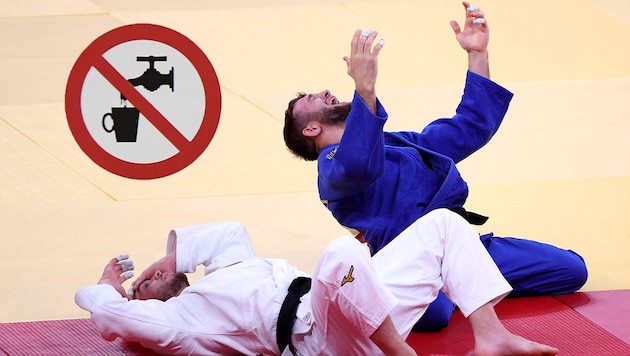 Although the quality is good, the judoka in Linz are not allowed to drink tap water. (Bild: Patrick Huber, Krone KREATIV)