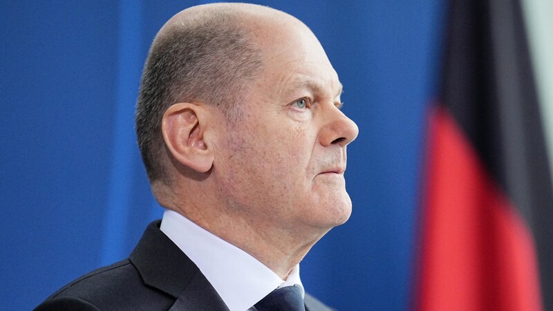 Olaf Scholz is sticking (for the time being) to his no to Taurus deliveries to Ukraine. (Bild: dpa-Pool)