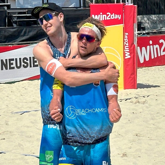 Lorenz Petutschnig (li.) und Florian Schnetzer jubelten 2023 über das Viertelfinale.