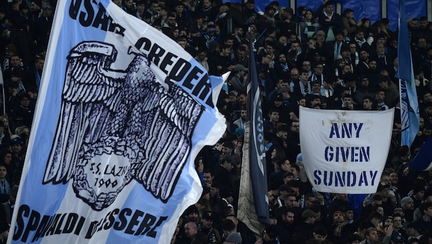 Lazio fans caused a scandal in Munich (Bild: APA/AFP/Filippo MONTEFORTE)