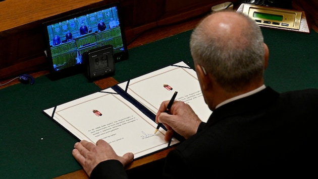 El presidente húngaro Tamás Sulyok (foto de archivo) (Bild: AP)