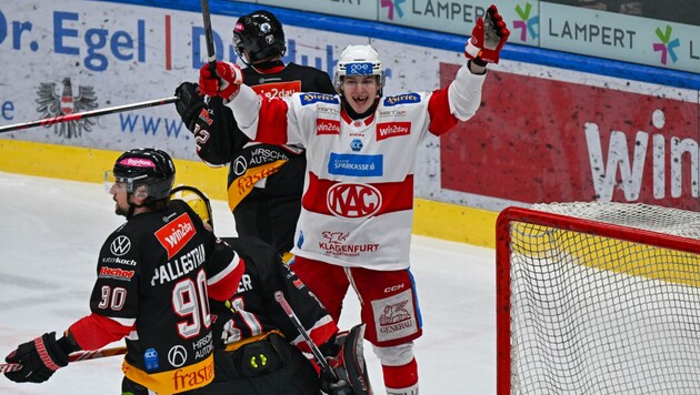 Der KAC hat in seinem zweiten Viertelfinal-Spiel in der ICE Hockey League zurückgeschlagen! (Bild: GEPA)