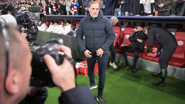 Bayern's Thomas Tuchel was injured before the game against Lazio. (Bild: APA/AFP/Kirill KUDRYAVTSEV)