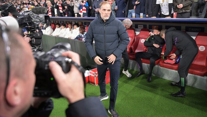 Bayerns Thomas Tuchel verletzte sich vor dem Spiel gegen Lazio.
