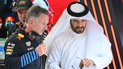 Christian Horner und FIA-Boss Mohammed bin Sulayem  (Bild: APA/AFP/ANDREJ ISAKOVIC)