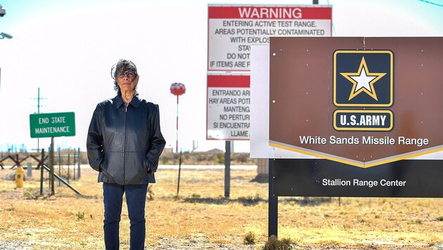 Louisa Lopez vit toujours à proximité du site d'essai de Trinity au Nouveau-Mexique. (Bild: APA/AFP/VALERIE MACON)