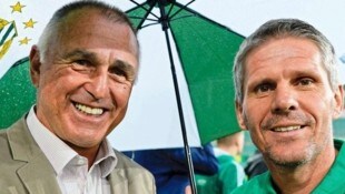 Zwei Rapid-Legenden: Gustl Starek und Didi Kühbauer (Bild: SEPA.Media | Josef Bollwein)