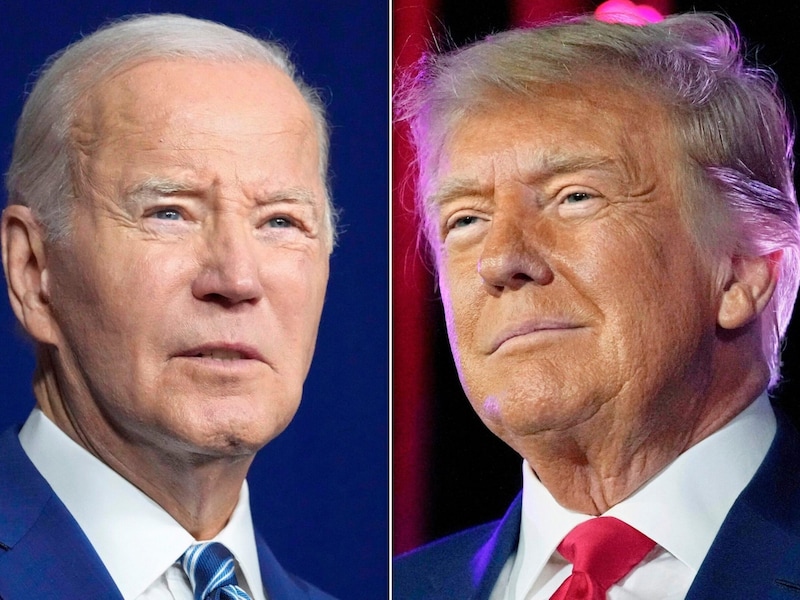 Von links: US-Präsident Joe Biden und sein Konkurrent Donald Trump (Bild: AP)