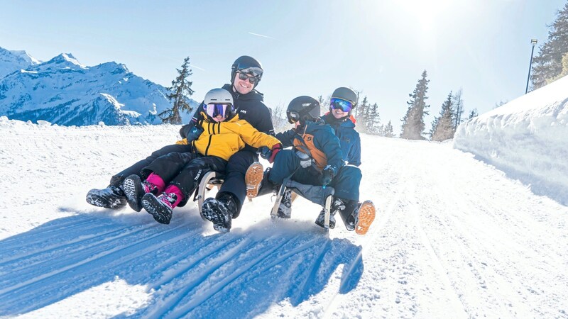 Winterspaß beim Rodeln–die längste Rodelbahn befindet sich am Wildkogel. (Bild: SalzburgerLand Tourismus)