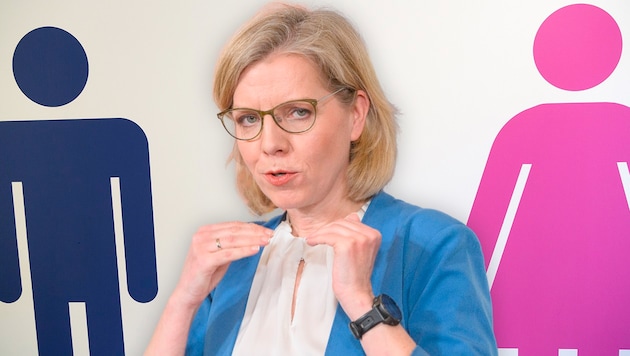 Male or female or diverse? Leonore Gewessler certainly wants to know from employees. (Bild: APA/Picturedesk Krone KREATIV,)