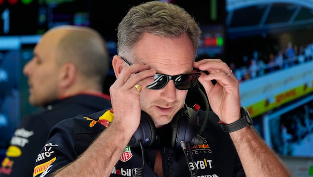 Christian Horner seems to be firmly in the saddle at Red Bull despite the allegations. (Bild: ASSOCIATED PRESS)