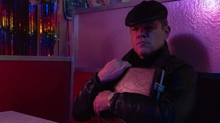 Hollywoodschauspieler Matt Damon in einer Gastrolle im Kino-Film zu „Drive-Away Dolls“.