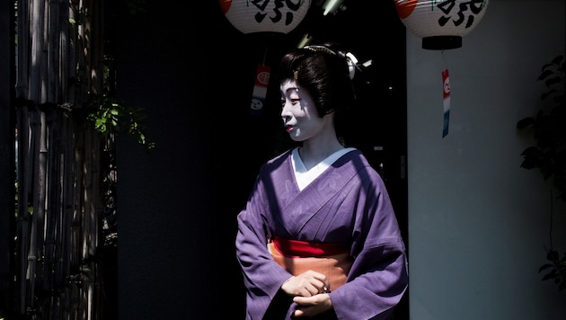 Eine Geisha beim Sanja Matsuri Festival im Jahr 2017 (Bild: AFP)