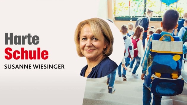 Susanne Wiesinger ist Lehrerin an einer Brennpunktschule in Wien-Favoriten und Buchautorin. (Bild: stock.adobe.com, Krone KREATIV)