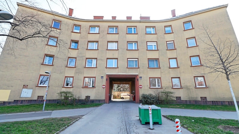 Una niña de 14 años murió en este bloque de apartamentos. (Bild: Klemens Groh)