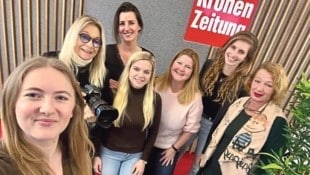 „Krone“-Frauenpower: Clara Milena Steiner, Uta Rojsek-Wiedergut, Elisa Aschbacher, Jennifer Kapellari, Kerstin Wassermann, Jana Kruse, Gerlinde Schager (v.l.) (Bild: Clara Milena Steiner)