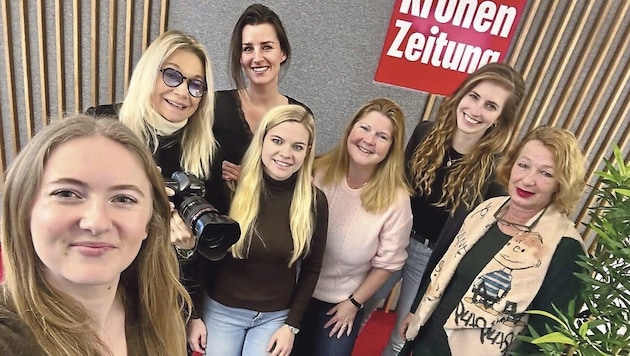 „Krone“-Frauenpower: Clara Milena Steiner, Uta Rojsek-Wiedergut, Elisa Aschbacher, Jennifer Kapellari, Kerstin Wassermann, Jana Kruse, Gerlinde Schager (v.l.) (Bild: Clara Milena Steiner)