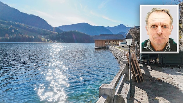 El cuerpo esquelético yacía en un sendero sobre el lago Grundlsee. Corren rumores sobre Friedrich Felzmann. (Bild: Bundeskriminalamt, Sepp Pail, Krone KREATIV)