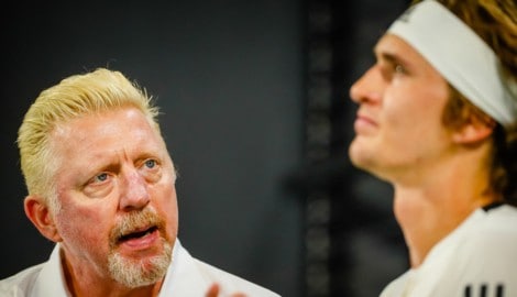 Boris Becker (li.) und Alexander Zverev