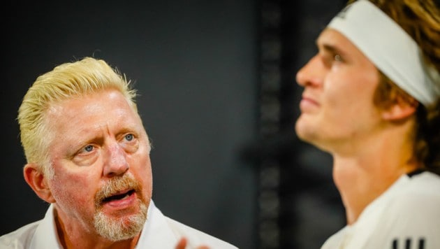 Boris Becker (li.) und Alexander Zverev